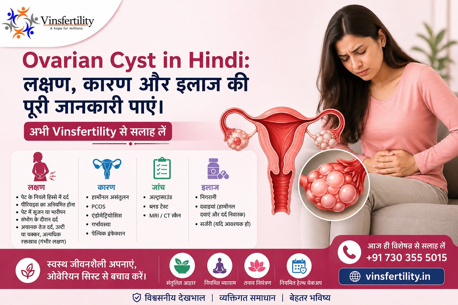 ovarian cyst in hindi: अभी जानें सही इलाज | Vinsfertility